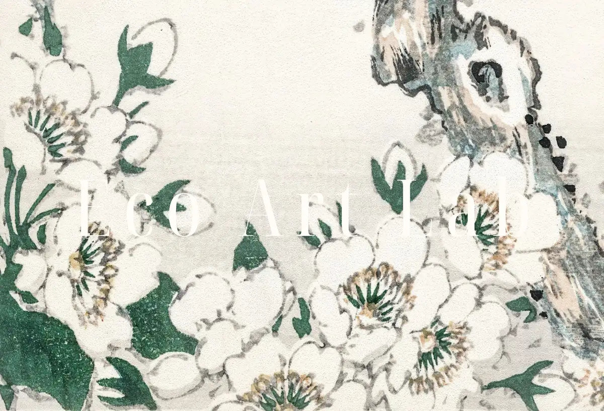 Vintage Meadow Bunting and Pear Flower Japanese Painting. Japanese Wall Art Printable Poster. 19th Century Japanese Birds Vintage Wall Art – Printable Wall Art Digital Download – Digital Download