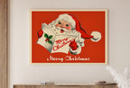 Second included artwork preview from Vintage Merry Christmas Card Santa Claus Illustration. Retro Christmas Print. Printable Wall Art. Instant Download Christmas Art Print featuring various scenes.