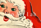 Detail view of artwork from Vintage Merry Christmas Card Santa Claus Illustration. Retro Christmas Print. Printable Wall Art. Instant Download Christmas Art Print. (variation 2)