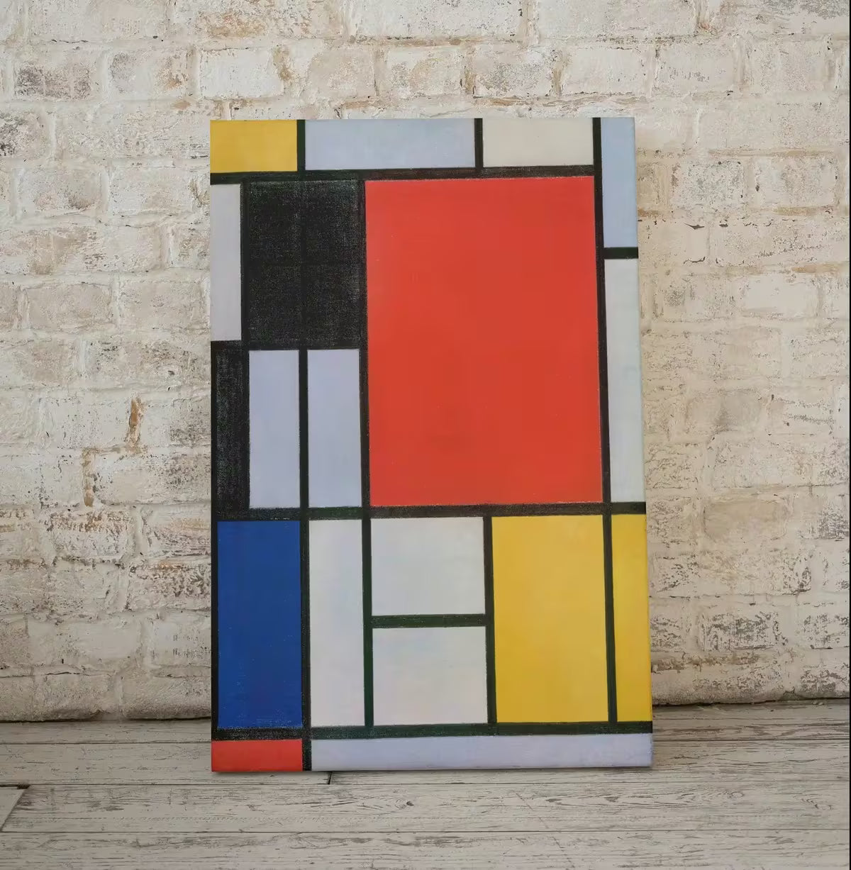 Vintage Minimalist Colorful Abstract Painting. Printable Wall Art. Instant Download Piet Geometric Art. Bauhaus Abstract Aesthetic Wall Art – Printable Wall Art