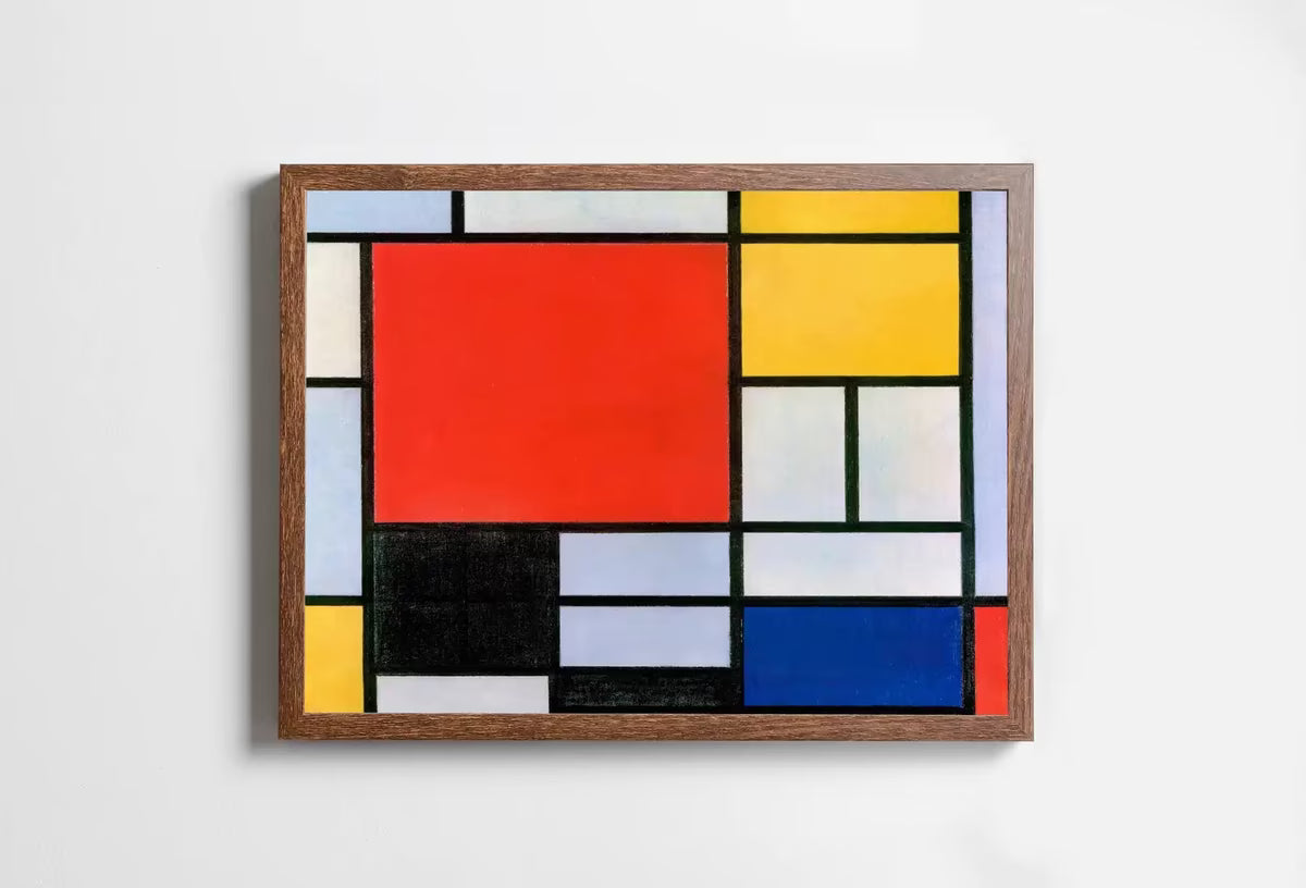 Vintage Minimalist Colorful Abstract Painting. Printable Wall Art. Instant Download Piet Geometric Art. Bauhaus Abstract Aesthetic Wall Art – Printable Wall Art