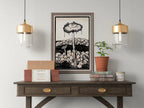 Included artwork preview showing first selection of artworks from Vintage Mushroom Painting. Art Nouveau Print Wall Art. Instant Download Printable Art. Mushroom Art Print Retro Trippy Painting Poster.