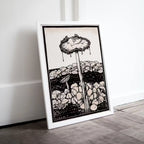 Vintage Mushroom Painting. Art Nouveau Print Wall Art. Instant Download Printable Art. Mushroom Art Print Retro Trippy Painting Poster – Printable Wall Art