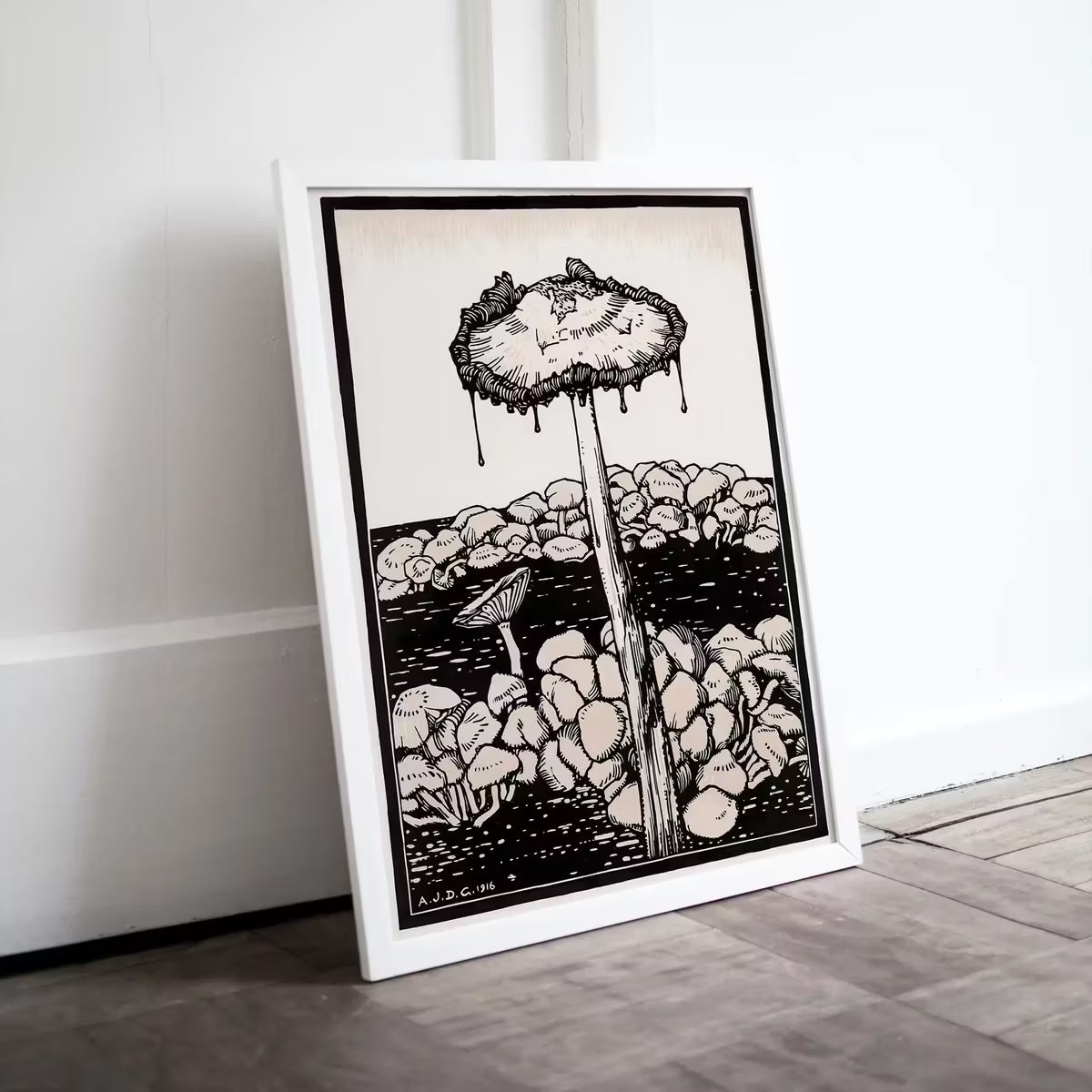 Vintage Mushroom Painting. Art Nouveau Print Wall Art. Instant Download Printable Art. Mushroom Art Print Retro Trippy Painting Poster – Printable Wall Art