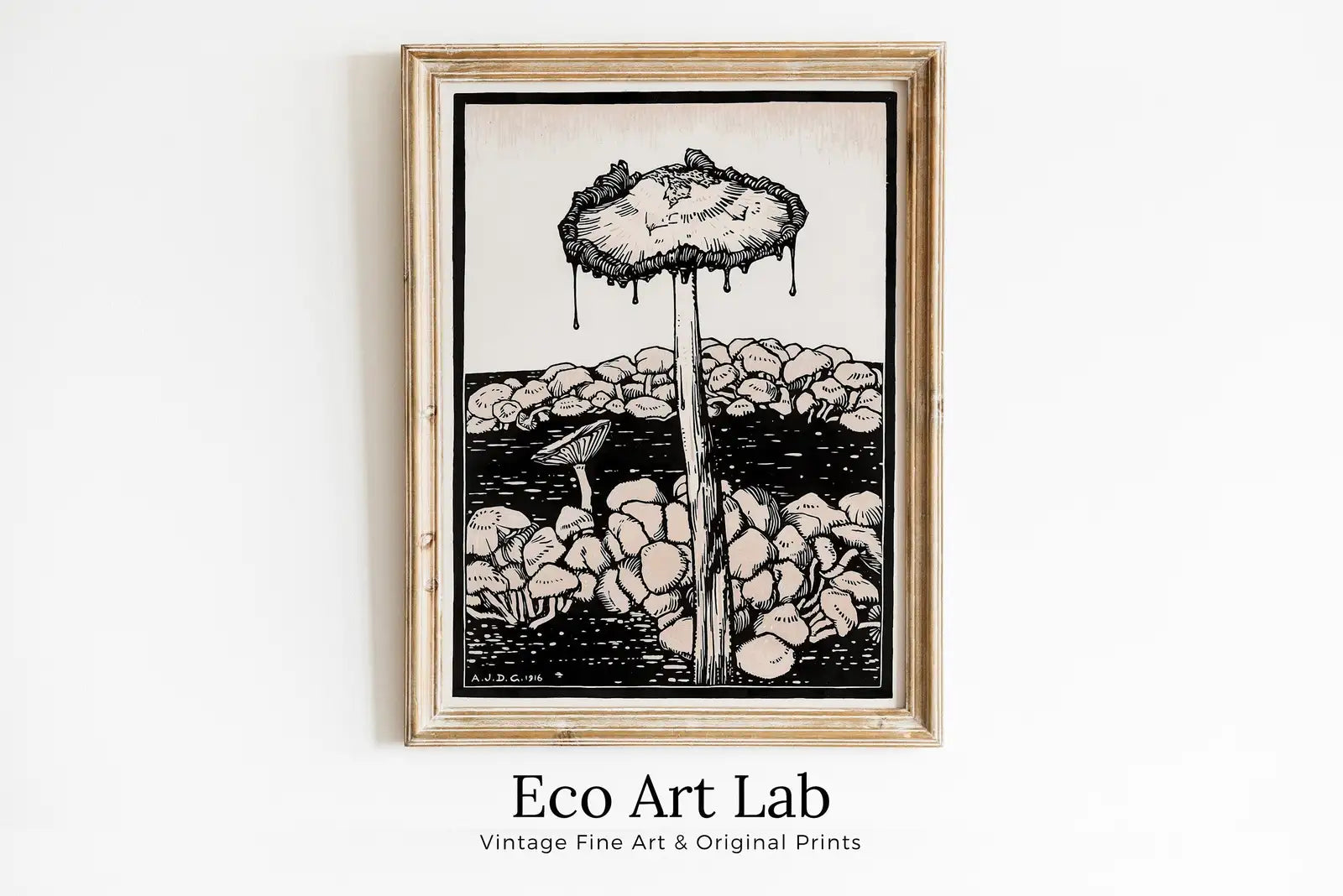 Vintage Mushroom Painting. Art Nouveau Print Wall Art. Instant Download Printable Art. Mushroom Art Print Retro Trippy Painting Poster – Printable Wall Art Digital Download – Digital Download