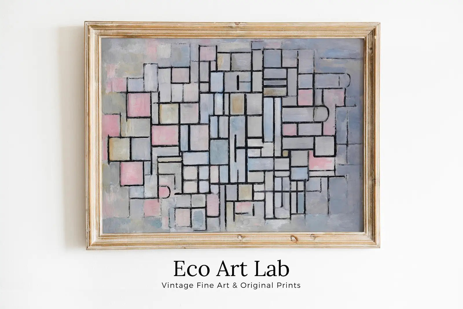 Impression d’art abstrait célèbre neutre vintage : Des impressions minimalistes aux couleurs pastel pour une décoration murale esthétique.