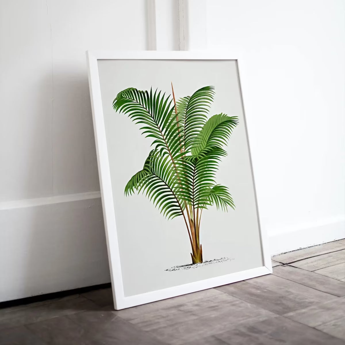 Vintage Palm Tree Drawing Digital Print Tropical Wall Art. Palm Leaves Decor, Nature Poster Instant Download Botanical Illustration #02 – Printable Wall Art
