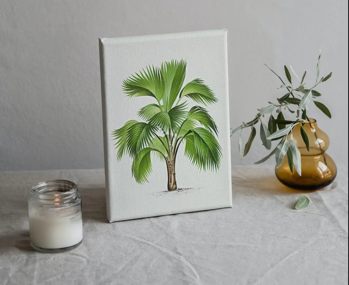 Vintage Palm Tree Drawing Print Tropical Wall Art. Palm Leaves Tree Decor, Retro Nature Poster Instant Download Botanical Illustration #29 – Printable Wall Art