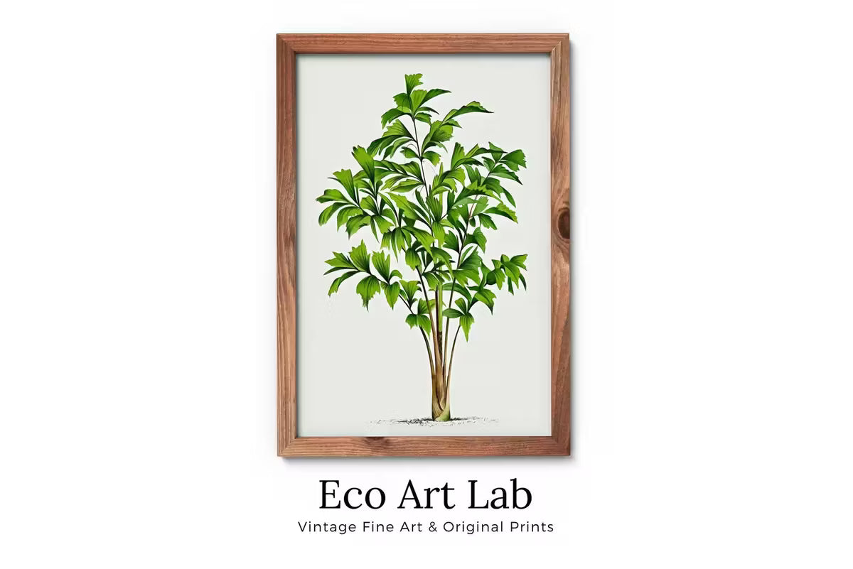 Vintage Palm Tree Print Tropical Wall Art. Palm Leaves Tree Decor, Retro Nature Poster Instant Download Botanical Print, Palm Trees Art #22 – Printable Wall Art