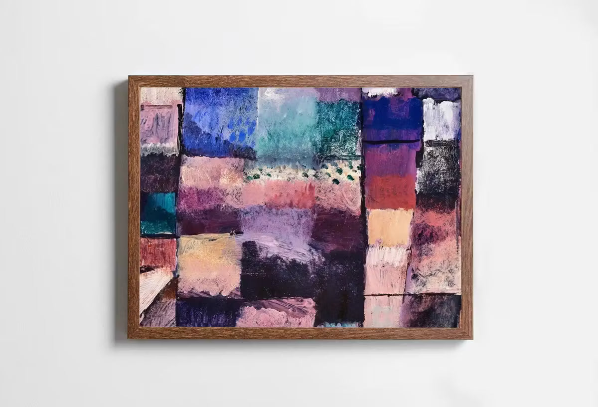 Vintage Paul Klee Colorful Abstract Oil Painting. Motif From Hammamet Printable Wall Art. Instant Download Abstract Art. Mosaic Wall Art – Printable Wall Art