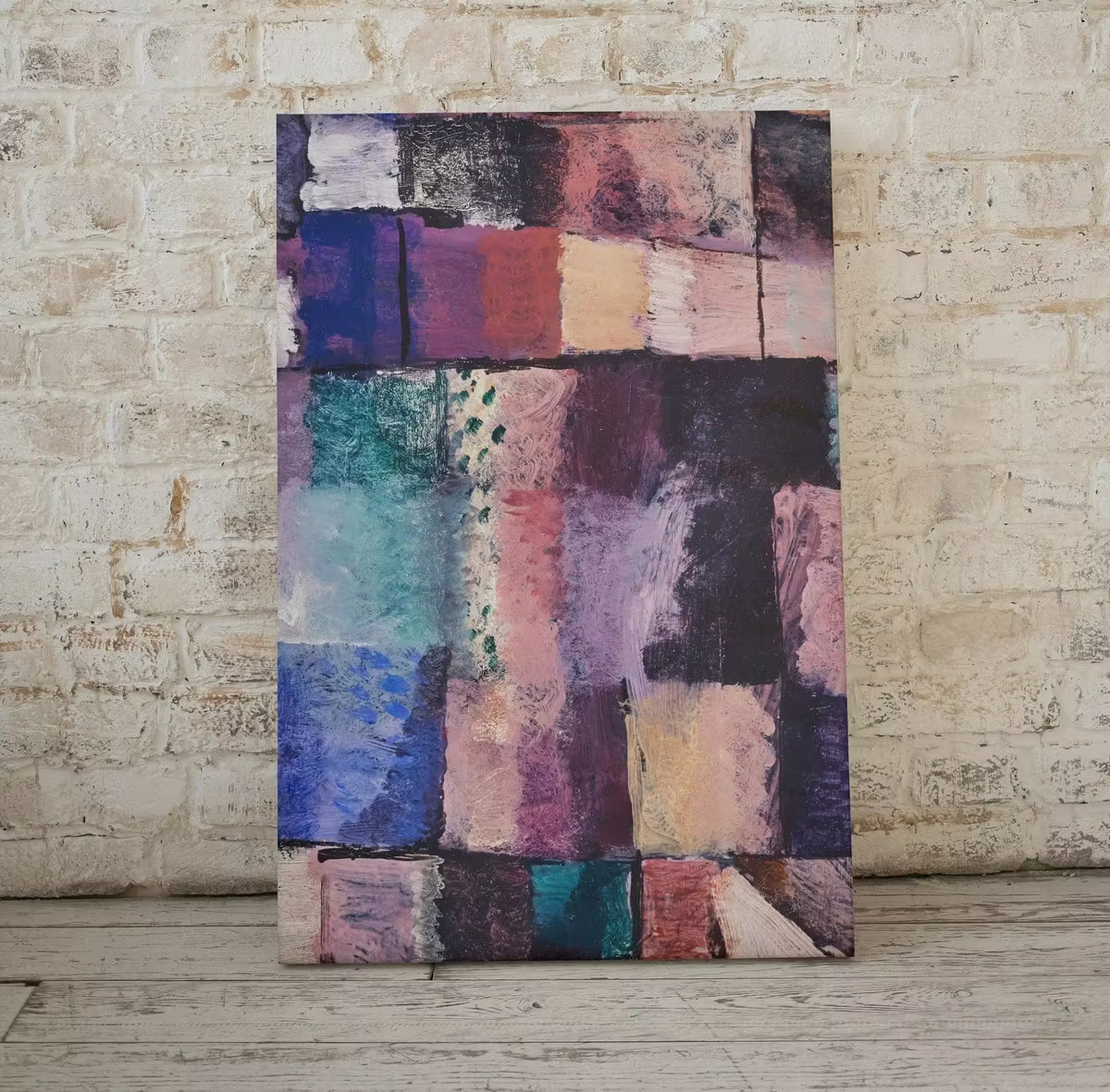 Vintage Paul Klee Colorful Abstract Oil Painting. Motif From Hammamet Printable Wall Art. Instant Download Abstract Art. Mosaic Wall Art – Printable Wall Art
