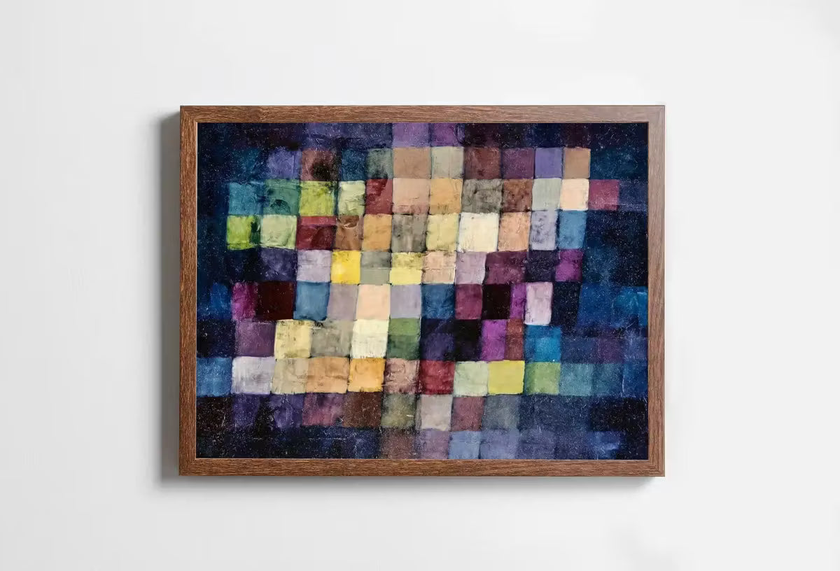 Vintage Paul Klee "Old Sound" Colorful Abstract Painting. Printable Wall Art. Instant Download Dark Abstract Art. Mosaic Abstract Wall Art – Printable Wall Art