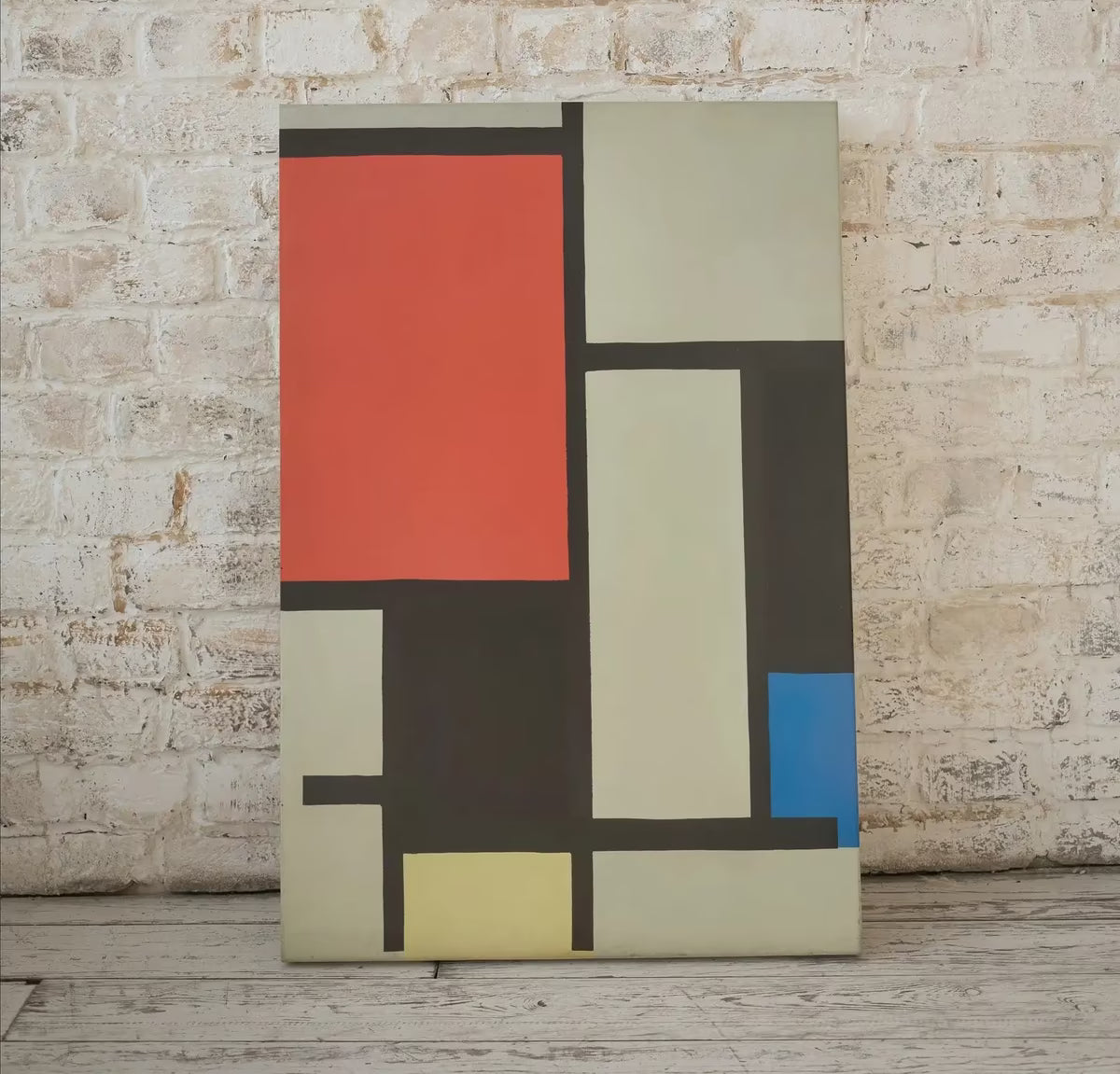 Vintage Piet Mondrian Colorful Abstract Painting. Printable Wall Art. Instant Download Geometric Art. Bauhaus Abstract Aesthetic Wall Art – Printable Wall Art