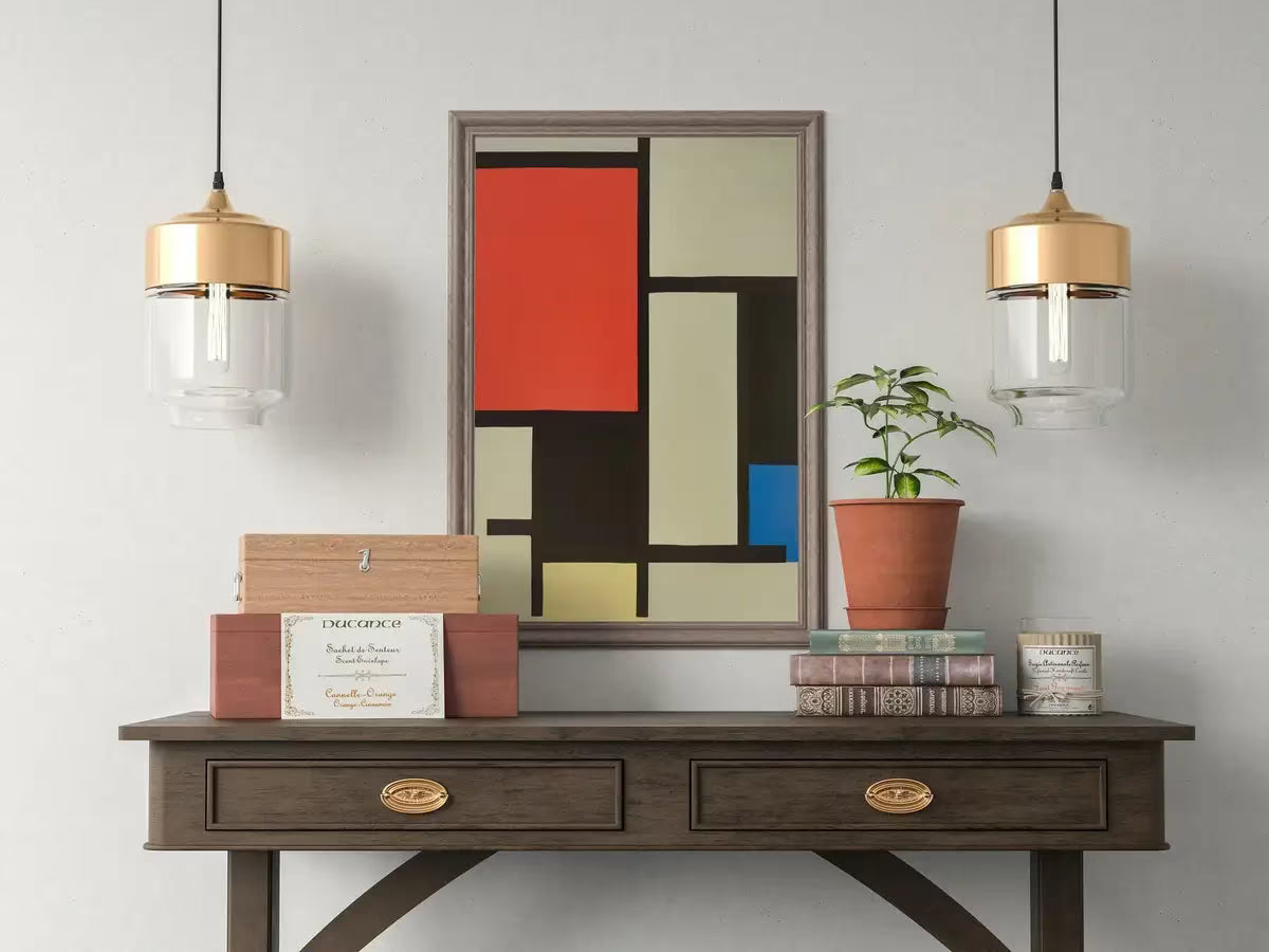 Vintage Piet Mondrian Colorful Abstract Painting. Printable Wall Art. Instant Download Geometric Art. Bauhaus Abstract Aesthetic Wall Art – Printable Wall Art