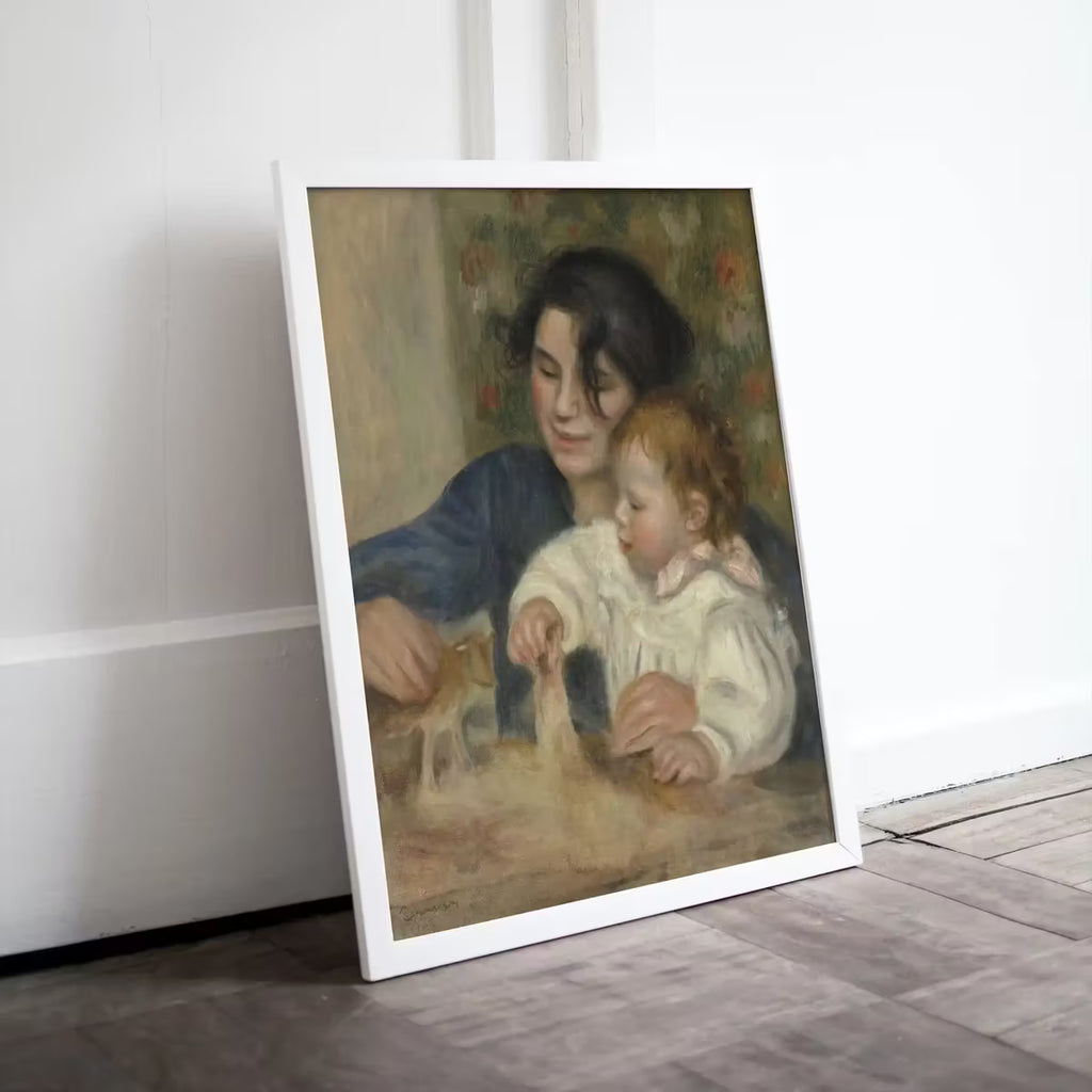 Vintage Printable Painting. Gabrielle and Jean by Auguste Renoir. Printable Wall Art. Antique Oil Painting. Instant Download. Nursery Art. – Printable Wall Art