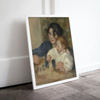 Detail view of artwork from Vintage Printable Painting. Gabrielle and Jean by Auguste Renoir. Printable Wall Art. Antique Oil Painting. Instant Download. Nursery Art.. (variation 1)