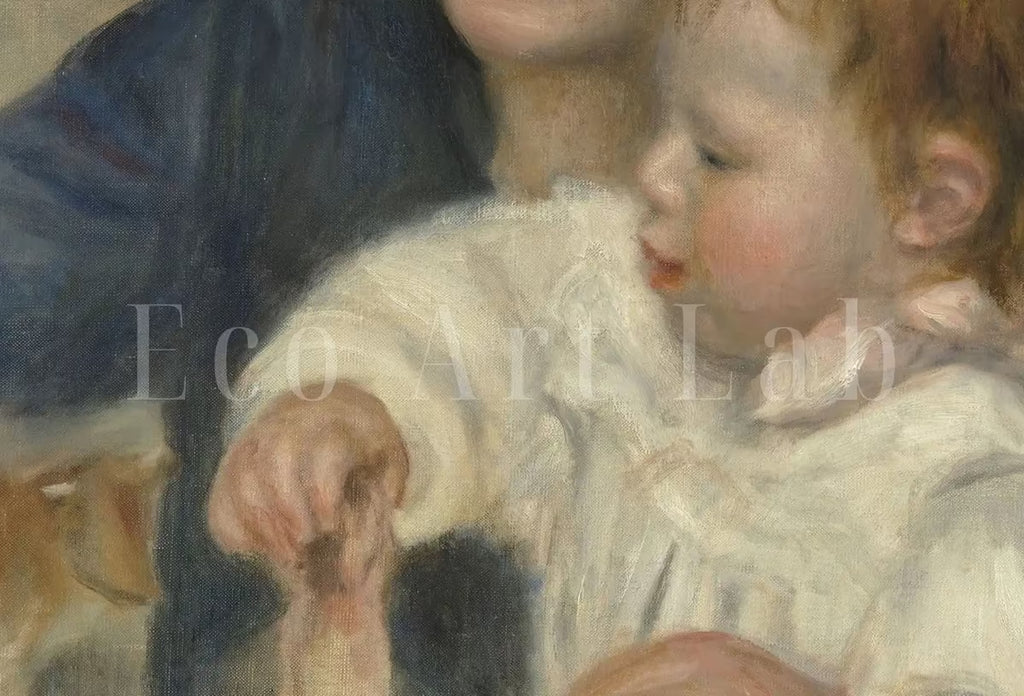 Vintage Printable Painting. Gabrielle and Jean by Auguste Renoir. Printable Wall Art. Antique Oil Painting. Instant Download. Nursery Art. – Printable Wall Art