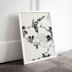 Included artwork preview showing first selection of artworks from Vintage Robin Birds and Rose Japanese Painting. Japanese Wall Art Printable Poster. 19th Century Japanese Vintage Wall Art, Bird Asian Art.