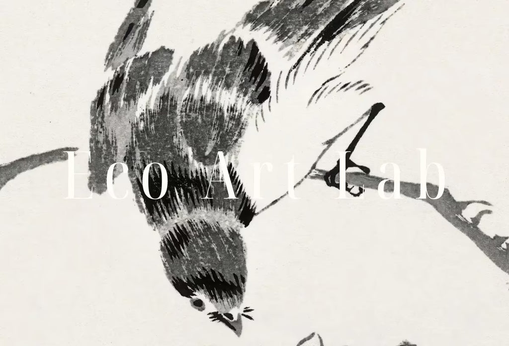 Vintage Robin Birds and Rose Japanese Painting. Japanese Wall Art Printable Poster. 19th Century Japanese Vintage Wall Art, Bird Asian Art – Printable Wall Art