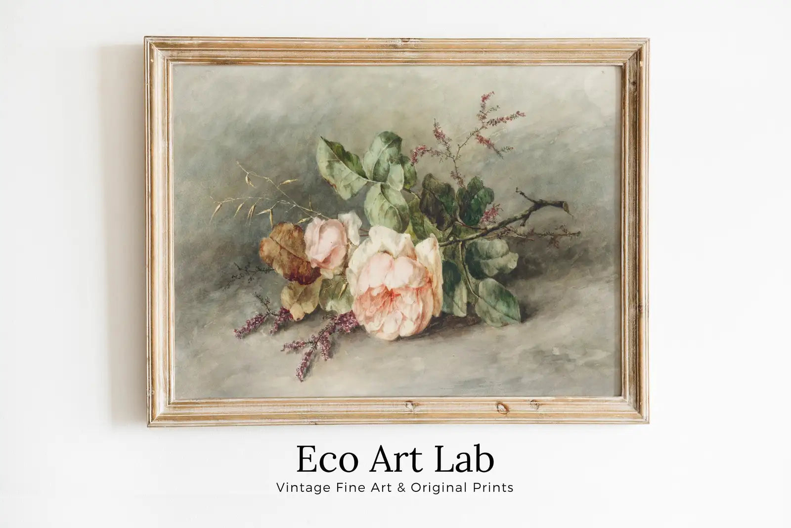 Vintage Rose Still Life Painting. Neutral Colors Romantic Vintage Decor. Antique Watercolor Painting Vintage Flower Art Print. Printable – Printable Wall Art Digital Download – Digital Download