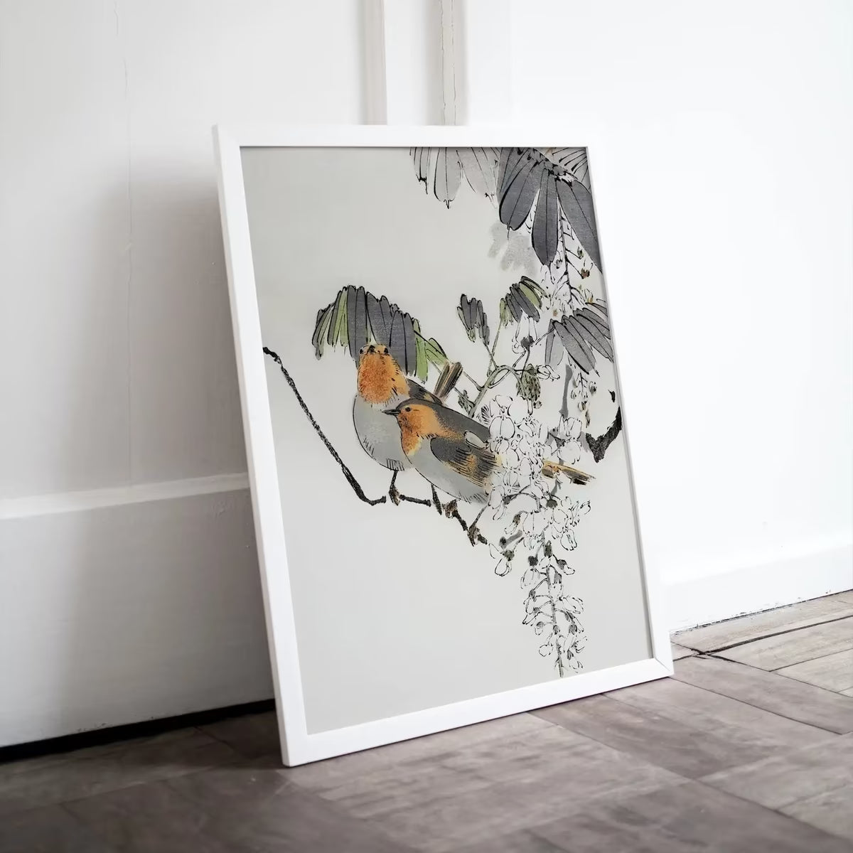 Vintage Sparrows Perched On a Branch Japanese Painting. Japanese Wall Art Printable Poster. 19th Century Japanese Vintage Wall Art, Bird Art – Printable Wall Art