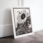 Vintage Sunflower Print Printable Wall Art. Art Nouveau Floral Print. Instant Download Poster Black and White Wall Art. Art Nouveau Poster – Printable Wall Art