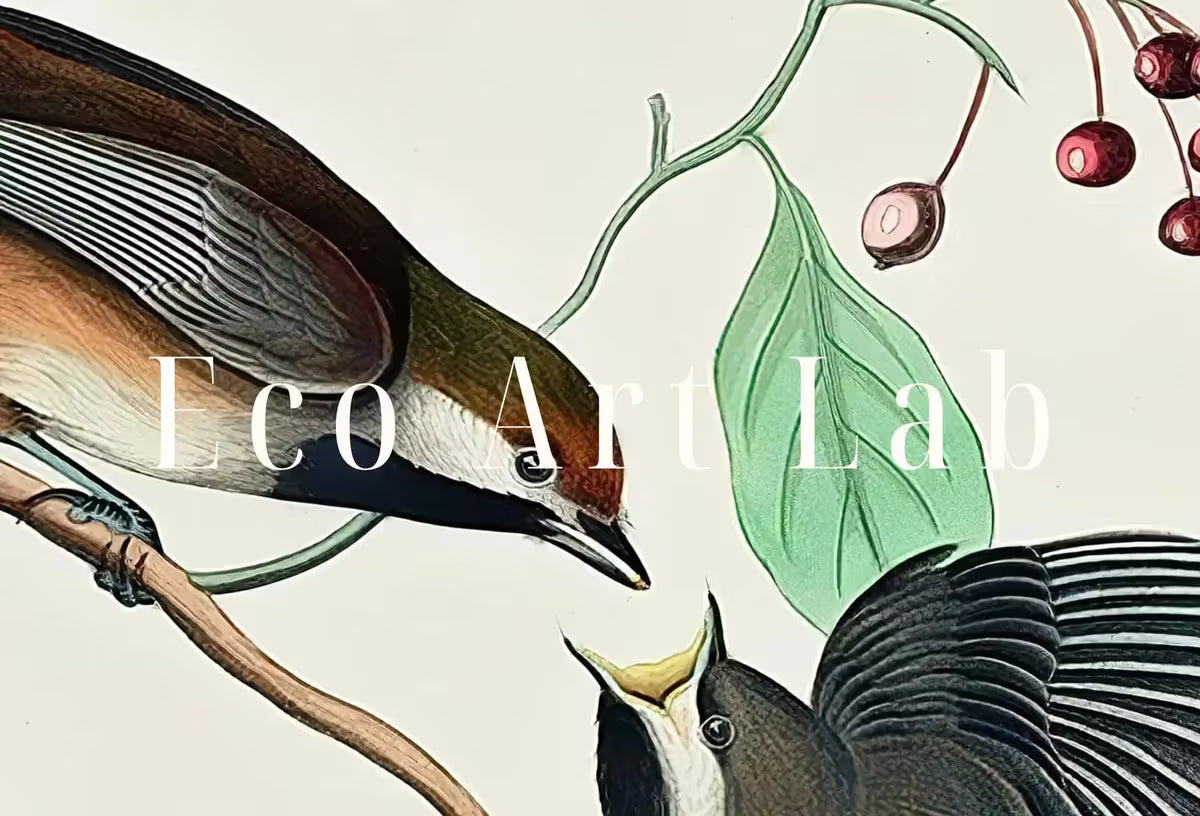 Vintage Three Birds Perched on Branch Painting. Instant Download Printable Wall Art. Bird Painting. Birds Decor Wall Art Prints. Bird Poster – Printable Wall Art