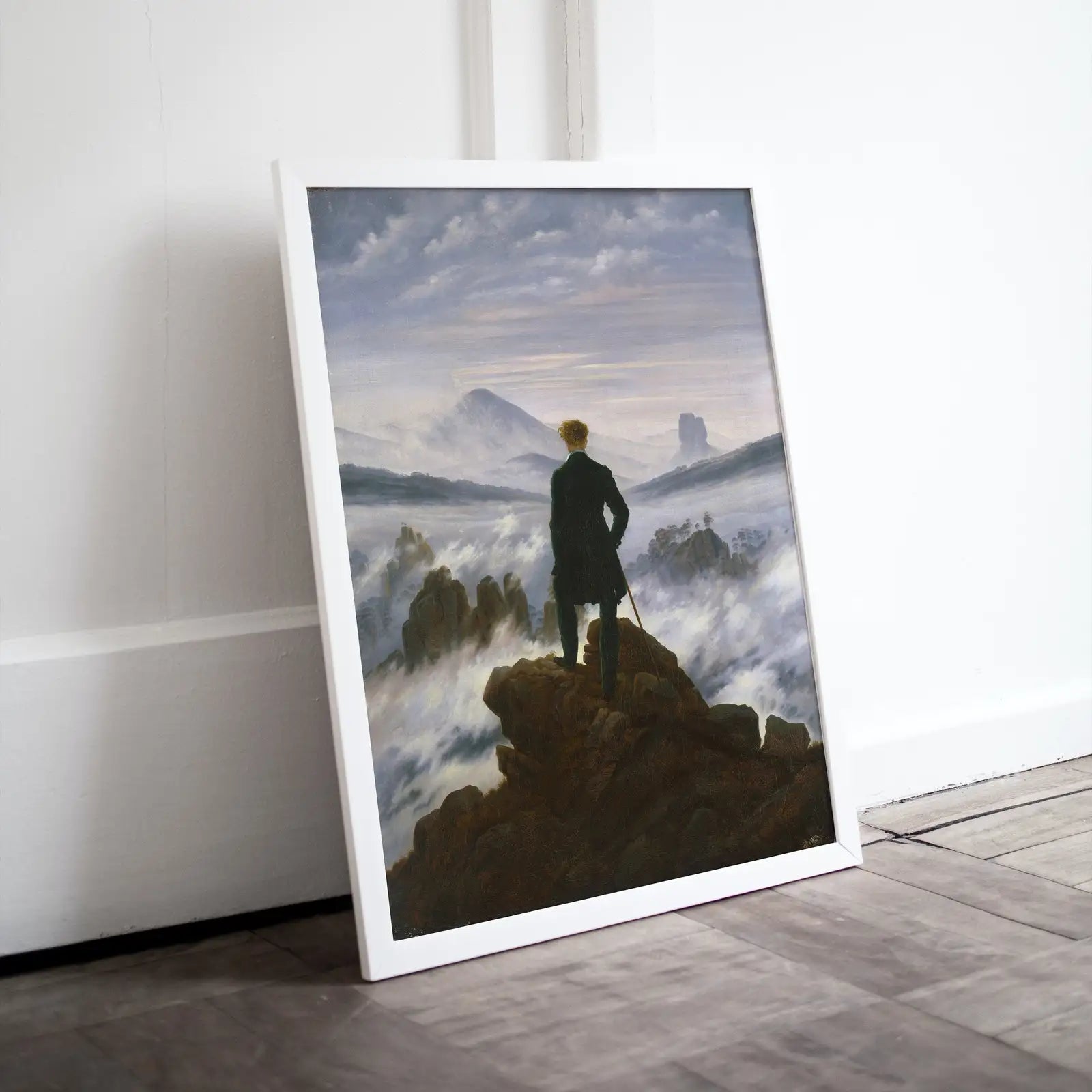 « Le voyageur contemplant une mer de nuages » de Caspar Friedrich. Peinture de paysage vintage célèbre à télécharger. Téléchargement numérique instantané. Impression d’art mural.