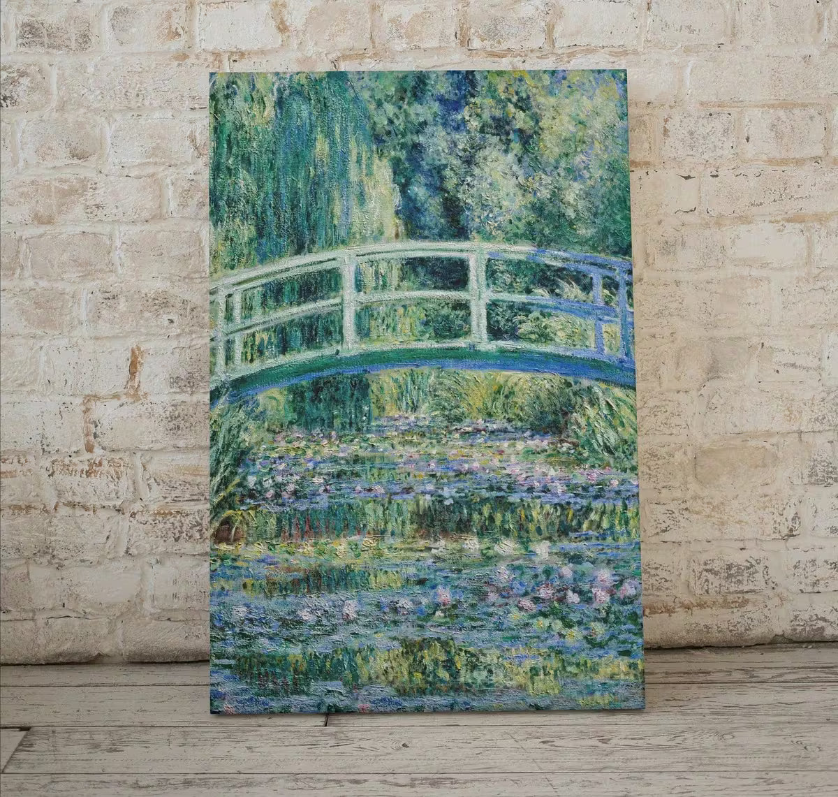 Water Lilies & Bridge Famous Claude Monet Painting. Instant Download Vintage Decor. Monet Botanical Print Printable Wall Art. Vertical Decor – Printable Wall Art