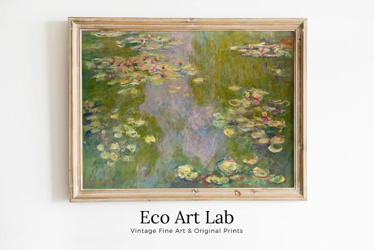 Water Lilies Claude Monet Painting Famous Monet Art. Instant Download Vintage Decor. Monet Botanical Print Printable Wall Art. Vintage Decor – Printable Wall Art