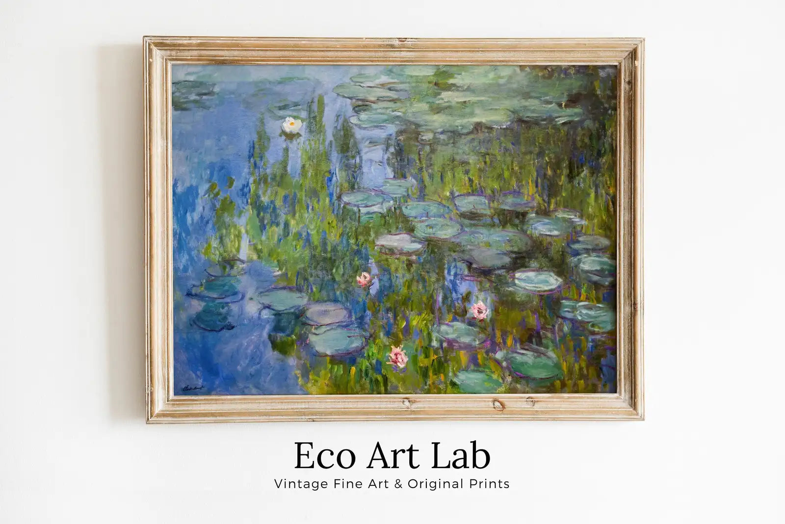 Peinture de nénuphars par Claude Monet : Une autre œuvre d’art de Monet. Téléchargement instantané pour une affiche murale botanique.