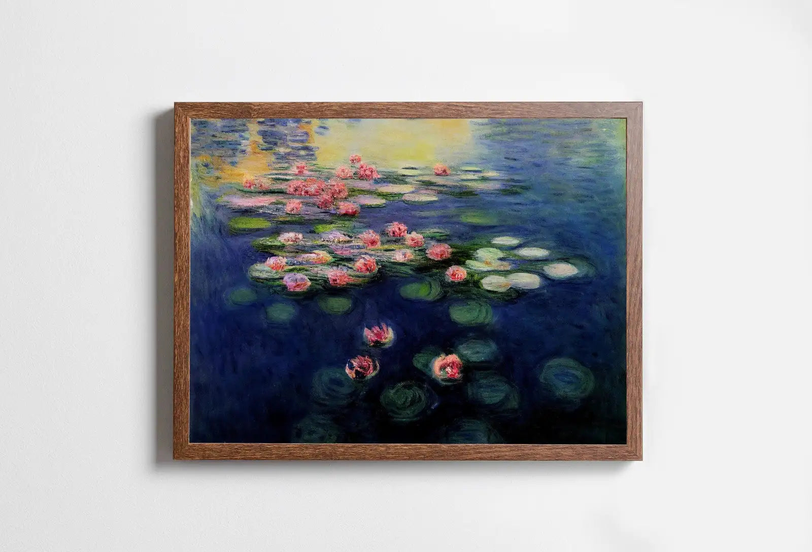 Nénuphars dans l’étang, une peinture numérique inspirée de Monet. Téléchargement instantané pour une décoration florale. Impression botanique Monet.