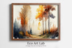 Path Through Autumn Forest by Ecoartlab Original — printable wall art
