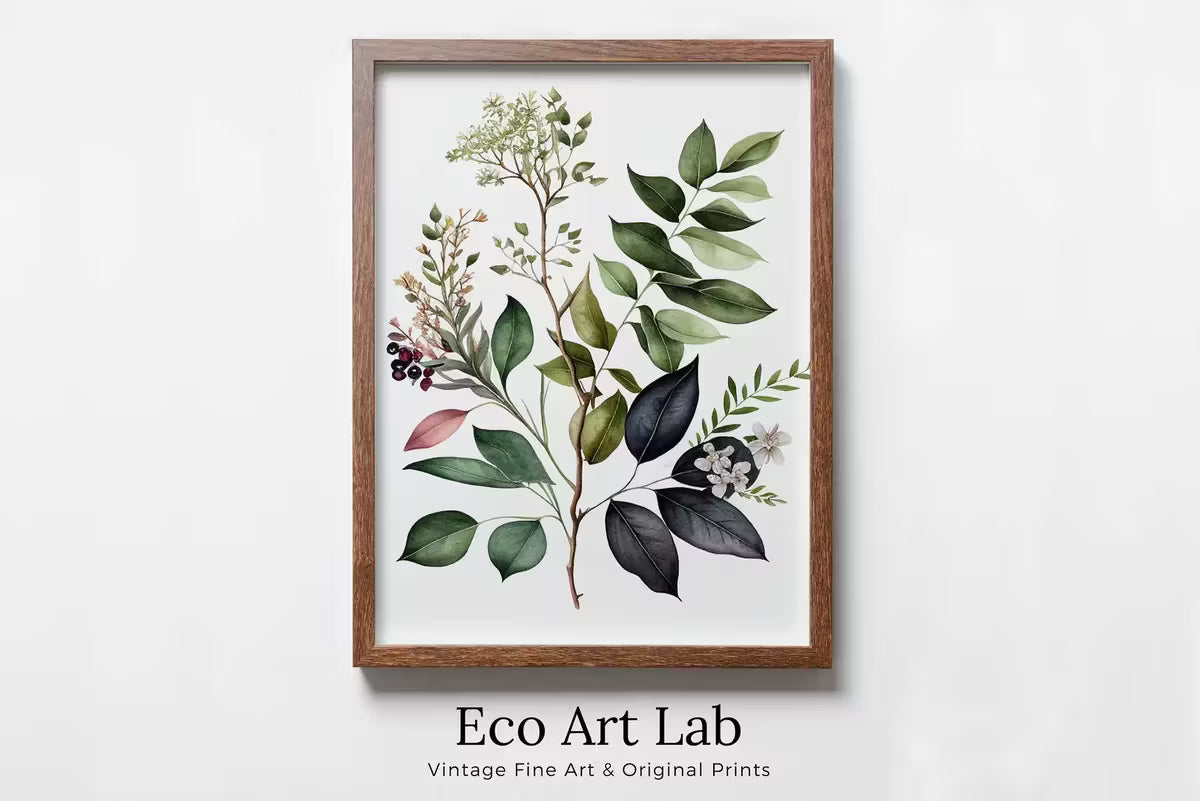 Watercolor Botanical Print. Boho Floral Art. Floral Printable Wall Art. Floral Minimalist Art. Printable Flower Watercolor. Wild Flowers Art – Printable Wall Art