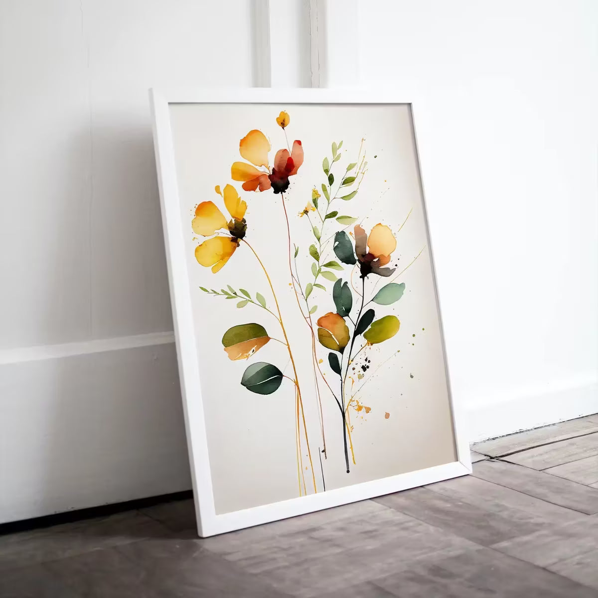 Watercolor Botanical Print. Floral Printable Wall Art. Printable Flower Watercolor. Boho Floral Art. Wild Flowers Art. Floral Minimalist Art – Printable Wall Art