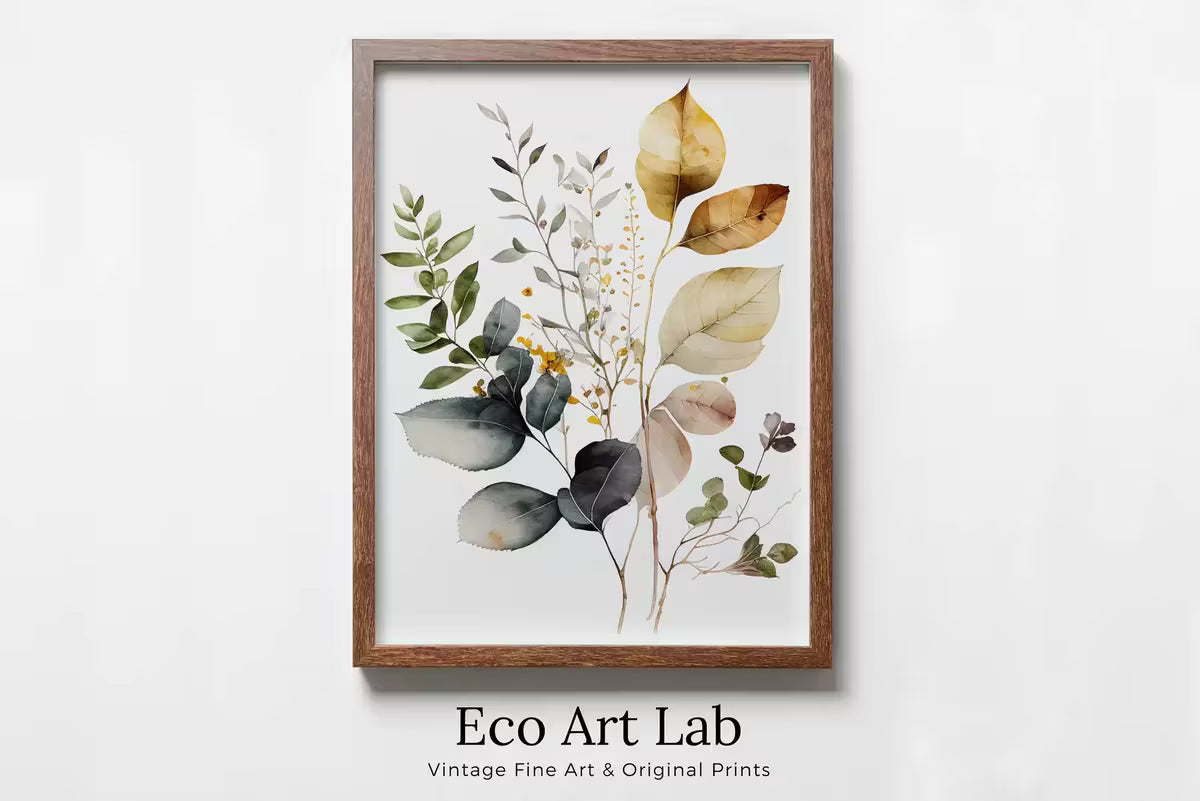 Watercolor Botanical Print. Floral Printable Wall Art. Wild Flowers Art. Floral Minimalist Art. Boho Floral Art. Printable Flower Watercolor – Printable Wall Art