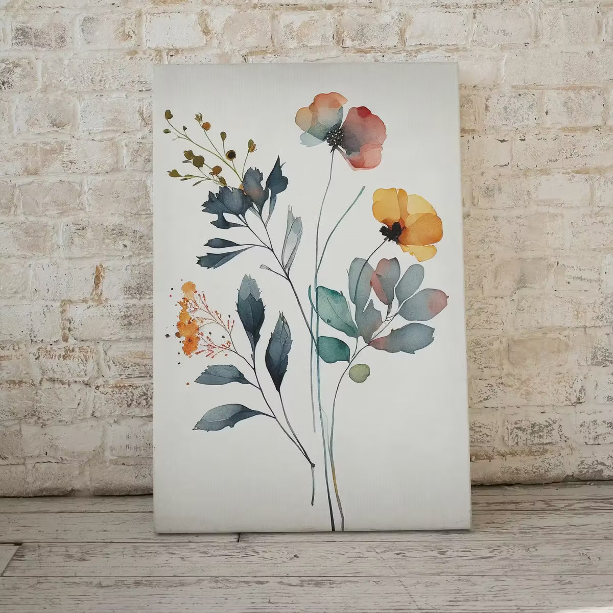 Watercolor Botanical Print. Printable Flower Watercolor. Floral Printable Wall Art. Boho Floral Art. Wild Flowers Art. Floral Minimalist Art – Printable Wall Art