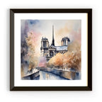 Watercolor Cityscape Art I Notre Dame Cathedral Decor I Urban Home Printable Wall Art – Printable Wall Art