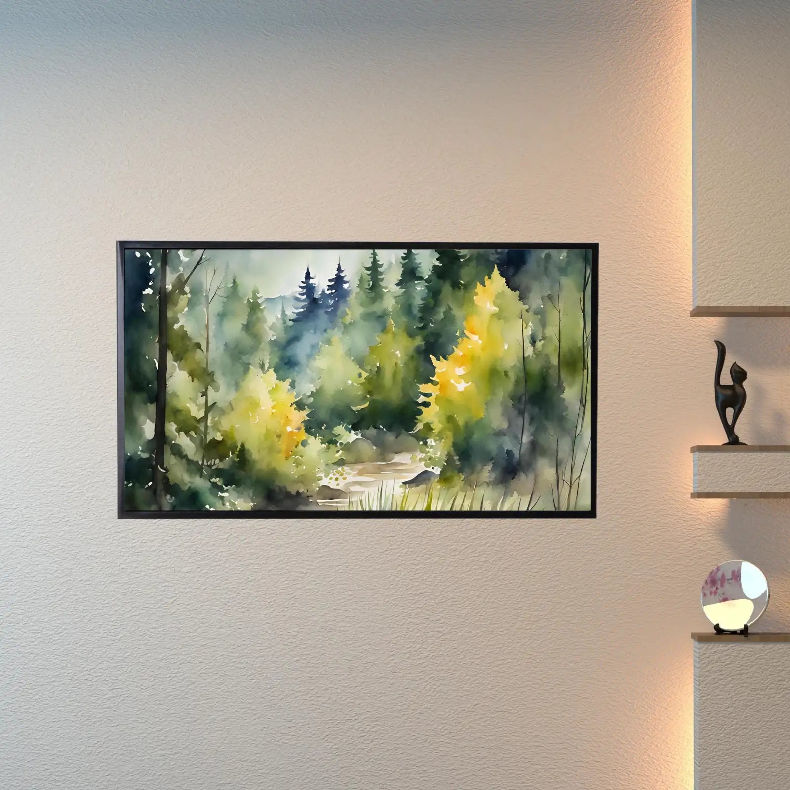 Detail view of artwork from Watercolor Minimalist Art For Frame TV I Minimalist Mountain Landscape Decor I Nature Abstract Digital Download. (variation 1)