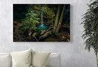 Waterfall Painting Printable Wall Art. Instant Download Print of a Waterfall Pouring Down Into a Pond in the Woods. Nature Print Home Decor – Printable Wall Art Digital Download – Digital Download
