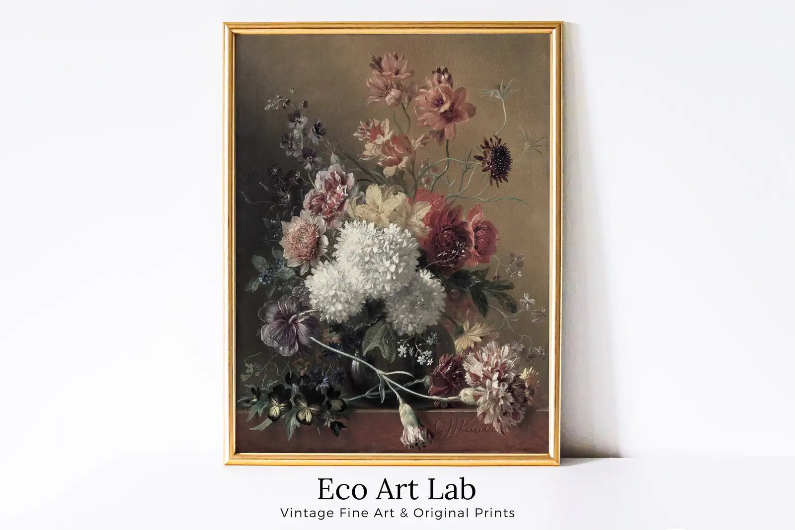 Wild Flower Still Life Painting | Neutral Vintage Wall Art | Printable Downloadable | Bouquet of Flowers | Botanical Farmhouse Print – Printable Wall Art Digital Download – Digital Download