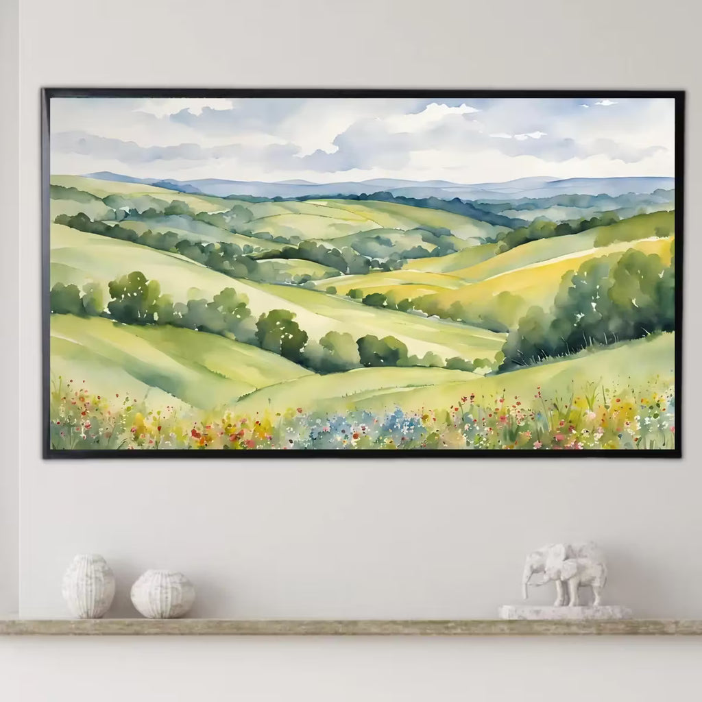 Wild Flowers Frame TV Art. Countryside Scene Home Decor. Botanical Wall Decor for Samsung Frame TV. – Frame TV  Art