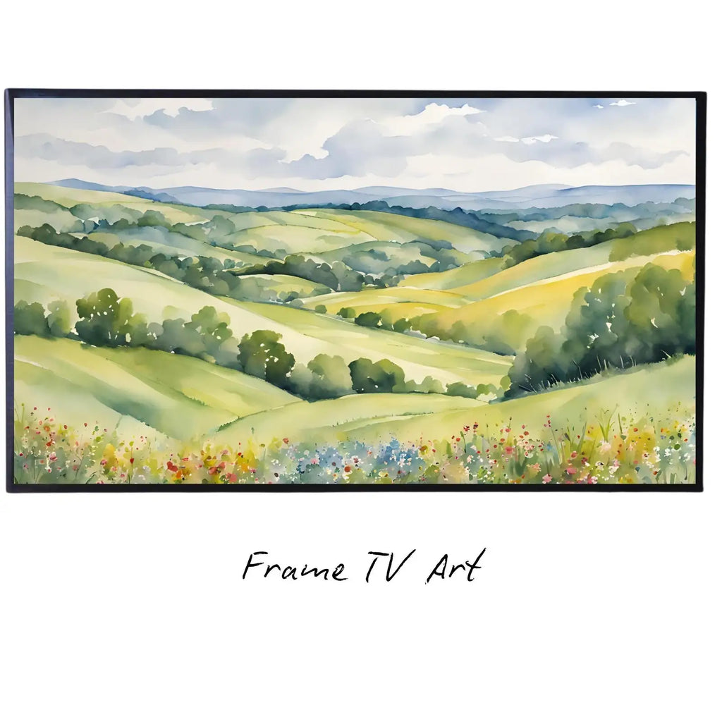 Wild Flowers Frame TV Art. Countryside Scene Home Decor. Botanical Wall Decor for Samsung Frame TV. – Frame TV Digital Download Art – Digital Download