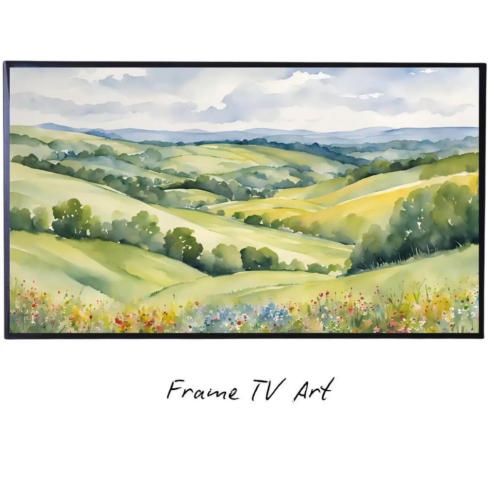 Wild Flowers Frame TV Art. Countryside Scene Home Decor. Botanical Wall Decor for Samsung Frame TV. – Frame TV  Art