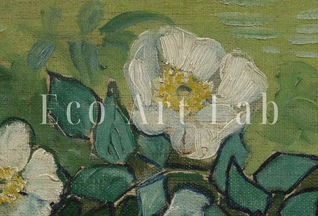 Wild Roses Famous van Gogh Painting Art Print. Instant Download Printable van Gogh Fine Art. Vintage Botanical Art. White Roses Painting. – Printable Wall Art