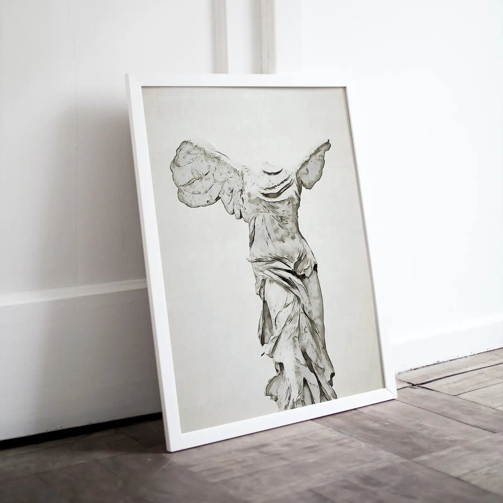 Winged Victory of Samothrace Greek Mythology Printable Wall Art. Greek Sculpture Decor, Aesthetic Minimalist Decor Greek Goddess Statue. – Printable Wall Art Digital Download – Digital Download