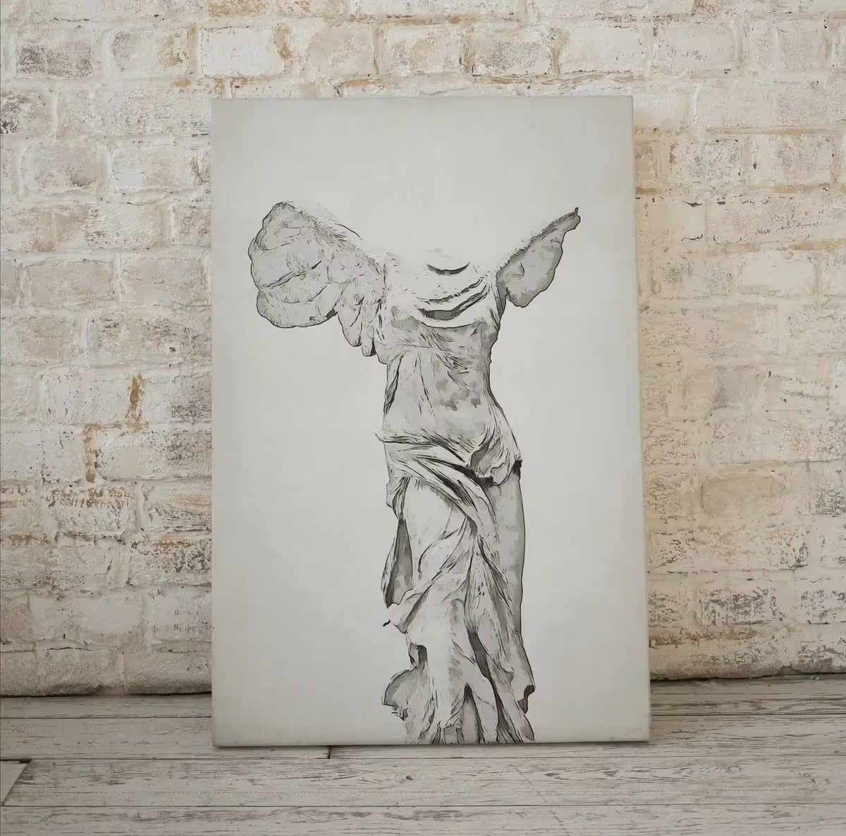 Winged Victory of Samothrace Greek Mythology Printable Wall Art. Greek Sculpture Decor, Aesthetic Minimalist Decor Greek Goddess Statue. – Printable Wall Art