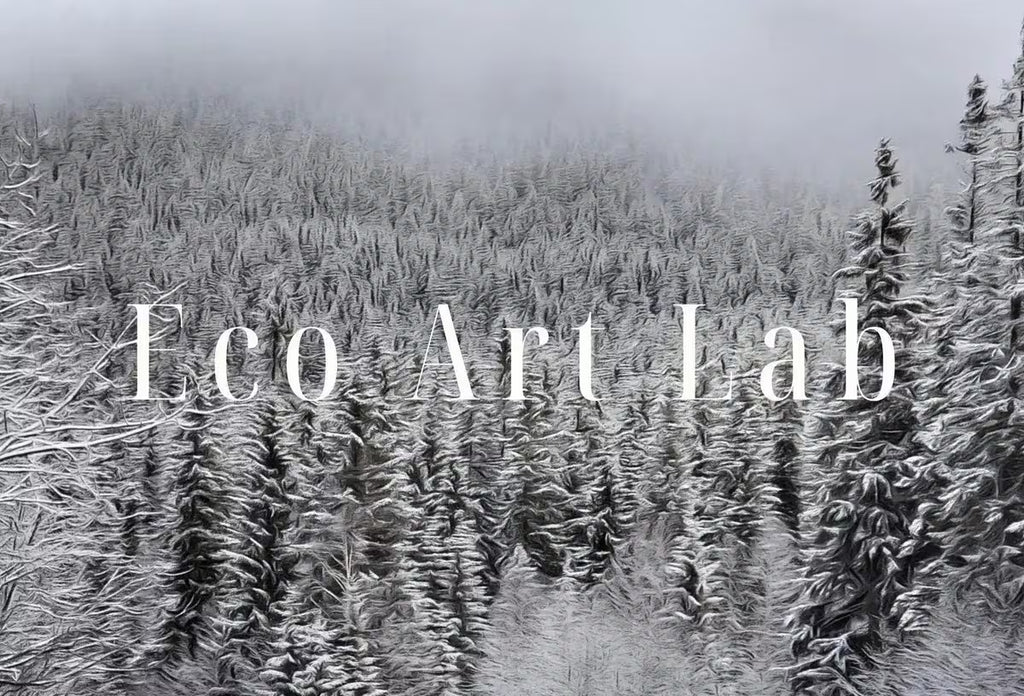 Winter Forest Trail Landscape Digital Painting. Printable Wall Art. Home or Office Decor. Nature Print Digital Winter Art. Instant Download – Printable Wall Art