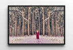 Woman Entering Forest, Fantasy Art Print Digital Painting, Abstract Printable Wall Art, Nature Print Digital Art Instant Download – Printable Wall Art