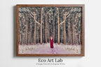 Woman Entering Forest, Fantasy Art Print Digital Painting, Abstract Printable Wall Art, Nature Print Digital Art Instant Download – Printable Wall Art Digital Download – Digital Download
